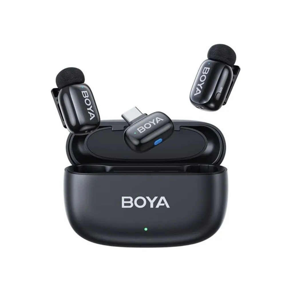 ** Micro cài áo Boya Mini 2 2 Mic Cổng C có hộp sạc
