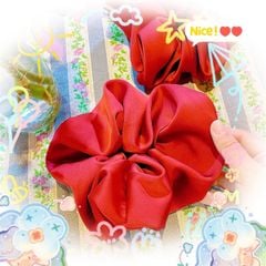 ** Scrunchies phồng to màu Đỏ