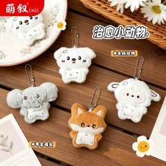 ** Móc khóa 9 mẫu hình thú tag Lucky/Nice day