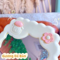 ** Gương trang điểm để bàn hình Cừu đáng yêu