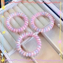 ** Set 2 cột tóc lò xo chấm bi màu