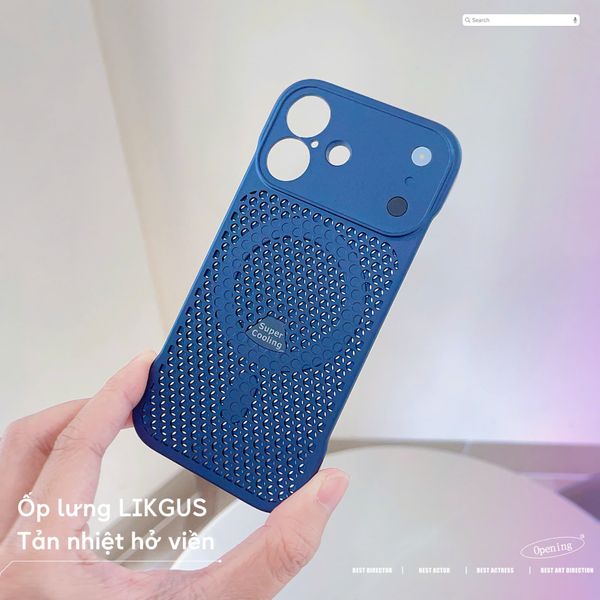 ** Ốp iPhone 17 Likgus tản nhiệt hở viền