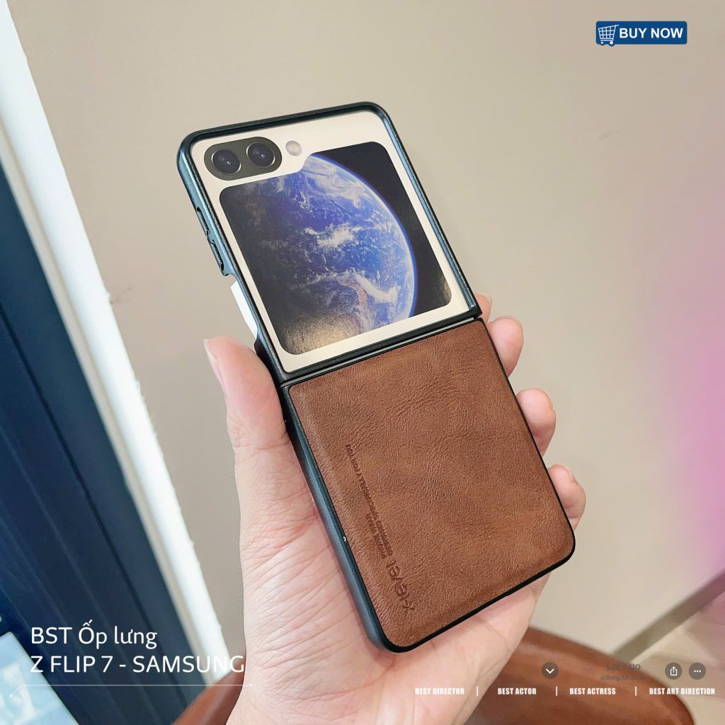 [C] ** Ốp Samsung ZFlip 7/ZFlip 8 X-level vân da viền cứng