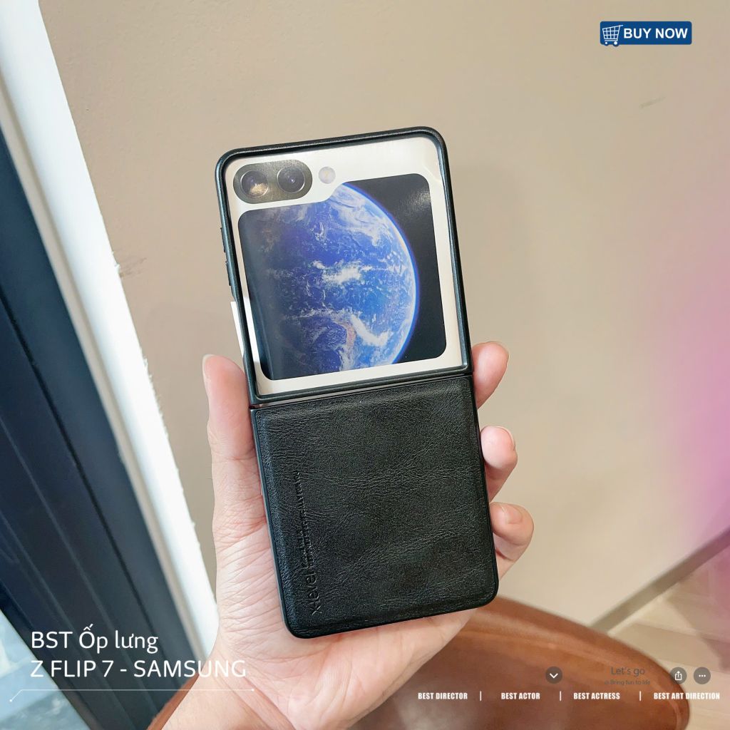 [C] ** Ốp Samsung ZFlip 7/ZFlip 8 X-level vân da viền cứng
