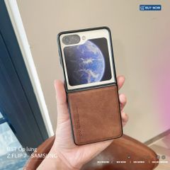 [C] ** Ốp Samsung ZFlip 7/ZFlip 8 X-level vân da viền cứng