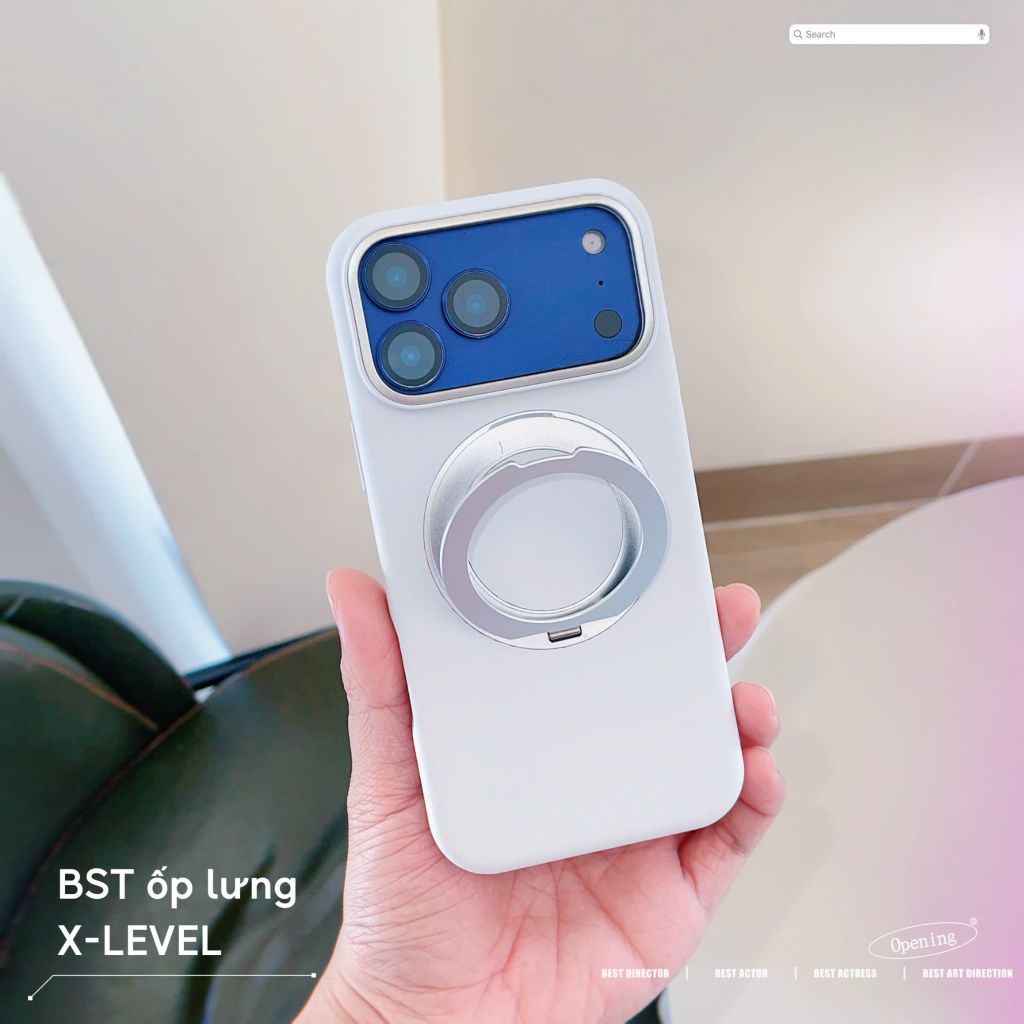 [C] ** Ốp iPhone 17 Pro Max X-Level Macaron Silicon kệ xoay magsafe