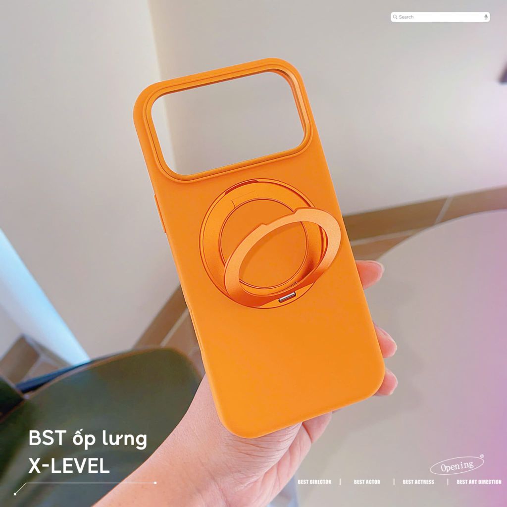 [C] ** Ốp iPhone 17 Pro Max X-Level Macaron Silicon kệ xoay magsafe