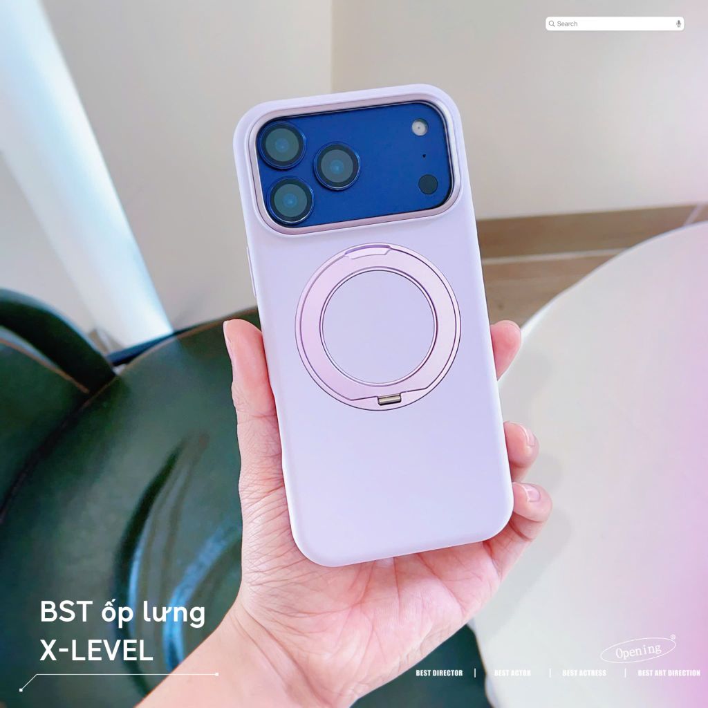 [C] ** Ốp iPhone 17 Pro Max X-Level Macaron Silicon kệ xoay magsafe