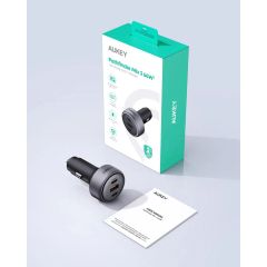 [C] ** Sạc xe hơi Aukey CC-P1 1U 2C 66W