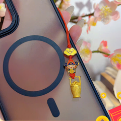 ** Dây đeo điện thoại thần tài và hủ vàng