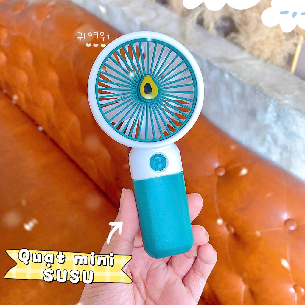 ** Quạt cầm tay charm trái cây SUSU