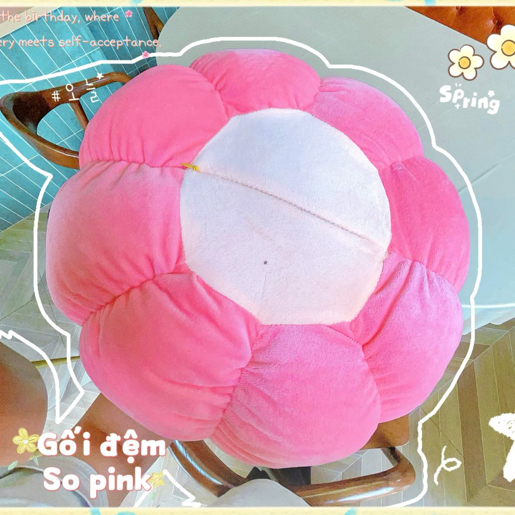 ** Đệm ngồi bệt hình bí Lena hồng