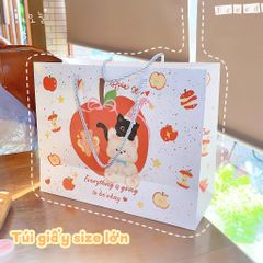 ** Túi quà giấy Cún/mèo/gấu/bướm/thú Cute 30x24 cm