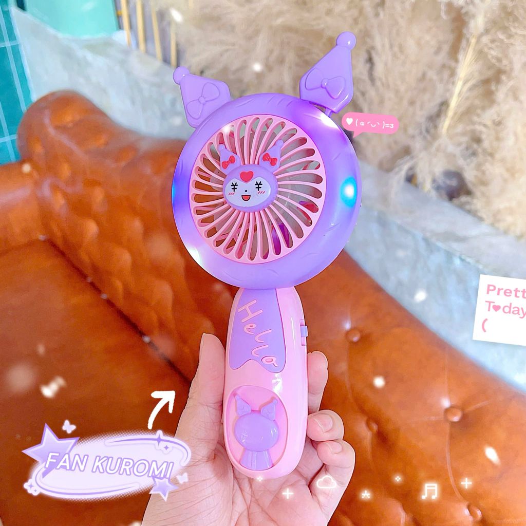 ** Quạt cầm tay Hand hold fan 2 tai kuromi HQ-59A