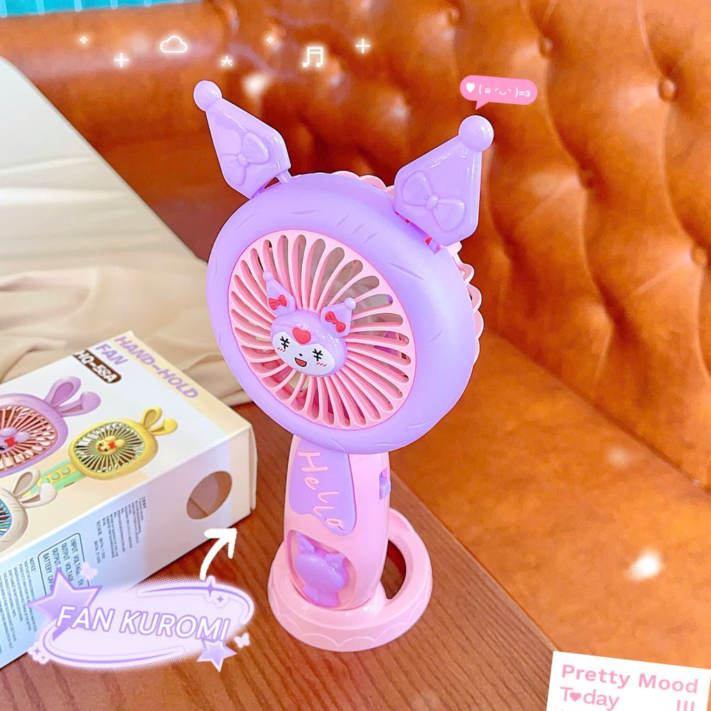 ** Quạt cầm tay Hand hold fan 2 tai kuromi HQ-59A