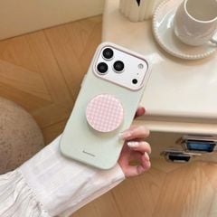 ** Ốp iPhone 17 Pro Max dẻo Bonne kèm Pop caro tròn loại dán