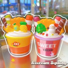 ** Squishy ICE CREAM Ly kem đủ màu