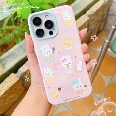 ** Ốp iPhone 12 Pro Max/13 Pro Max dẻo hồng nhiều thỏ Miffy trắng/nâu