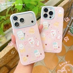 ** Ốp iPhone 17 Pro Max dẻo hồng nhiều thỏ Miffy trắng/nâu
