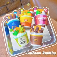 ** Squishy ICE CREAM Ly kem đủ màu