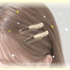 ** Set 2 kẹp hình lược màu Bạc