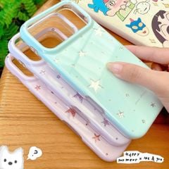 ** Ốp iPhone 17 Pro/18 Pro màu pastel họa tiết ngôi sao