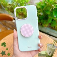 ** Ốp iPhone 12 Pro Max/13 Pro Max dẻo Bonne kèm Pop caro tròn loại dán