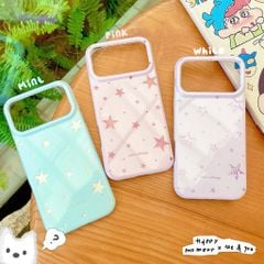** Ốp iPhone 17 Pro/18 Pro màu pastel họa tiết ngôi sao