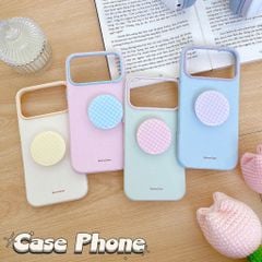 ** Ốp iPhone 17 Pro Max dẻo Bonne kèm Pop caro tròn loại dán