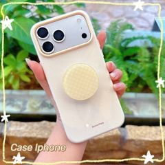 ** Ốp iPhone 17 Pro dẻo Bonne kèm Pop caro tròn loại dán