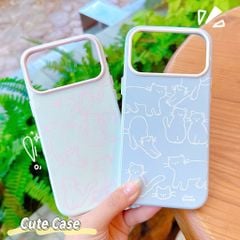 ** Ốp iPhone 17 Pro Max/18 Pro Max dẻo phủ bóng nét vẽ mèo lười