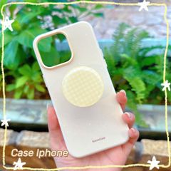 ** Ốp iPhone 16 Pro dẻo Bonne kèm Pop caro tròn loại dán