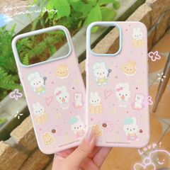 ** Ốp iPhone 17 Pro dẻo hồng nhiều thỏ Miffy trắng/nâu