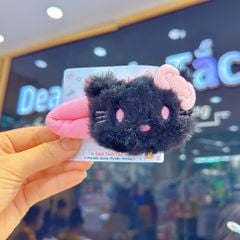 ** Kẹp tách bông mặt kitty nơ hồng cute