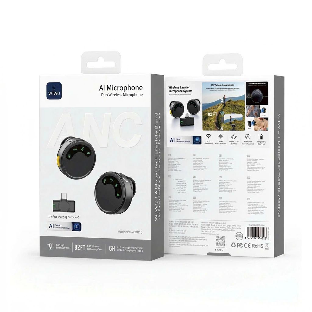 ** Micro cài áo Wiwu WM010 2 Mic Cổng Type C