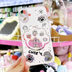 ** Ốp iPhone 17 dẻo trắng chân mèo cute