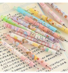 ** Bút bi bấm gel nhiều hình cute mực Đen/Xanh
