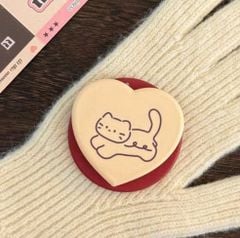 ** Popsocket từ tính trái tim mèo nền vàng