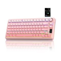 ** Bàn phím cơ 3 mode Aula S75 Pro Hồng Gradient, Grey Wood V3 Switch