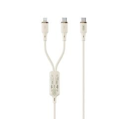 Cáp 2 in 1 Type C to Type C + IP XO Q262 100W 1.2m