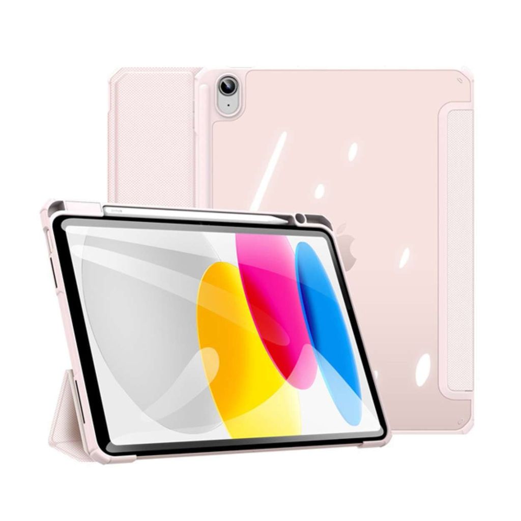 [C] Bao da iPad Gen 10/Gen 11 Dux Ducis TOBY lưng trong viền màu chống sốc
