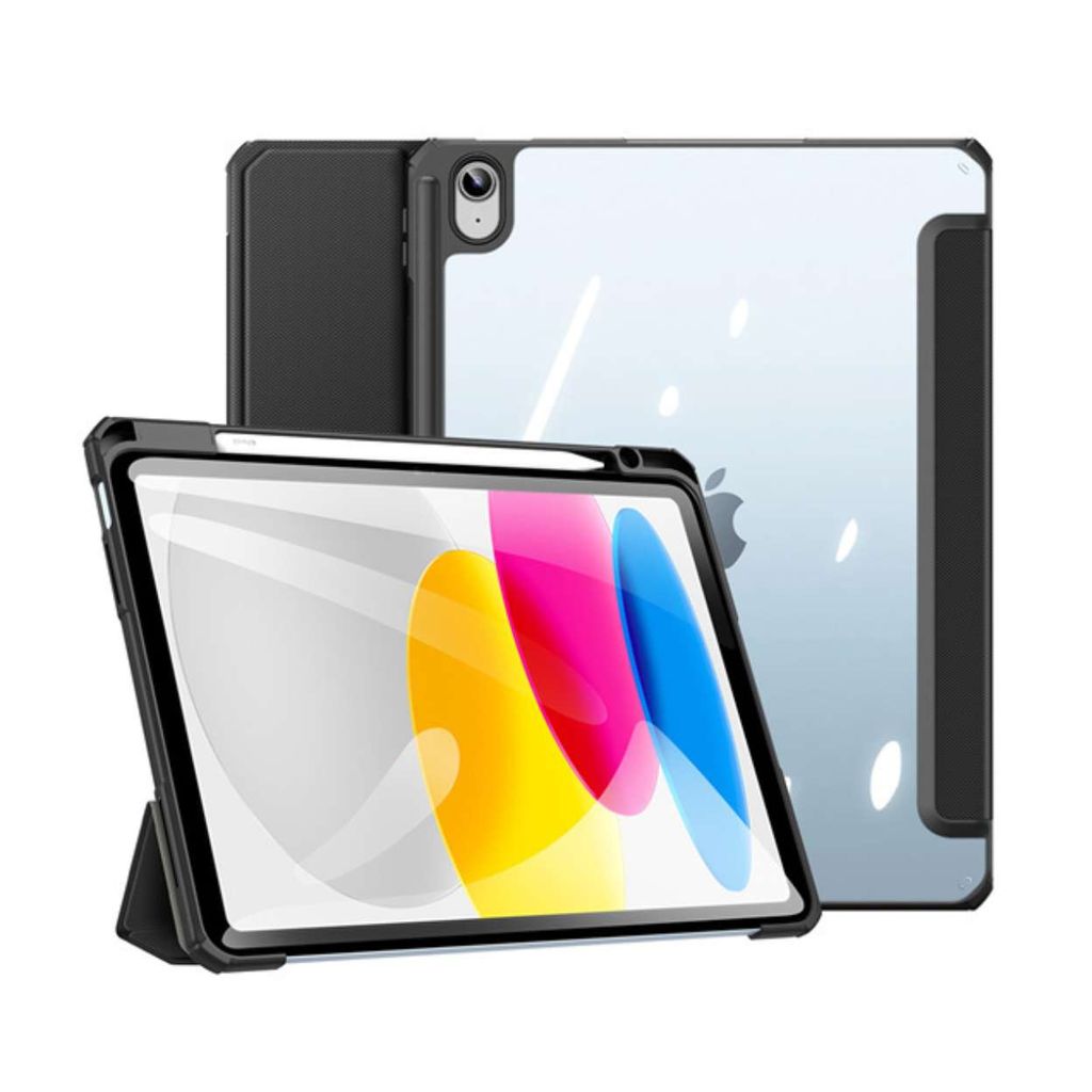 [C] Bao da iPad Gen 10/Gen 11 Dux Ducis TOBY lưng trong viền màu chống sốc