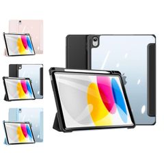[C] Bao da iPad Gen 10/Gen 11 Dux Ducis TOBY lưng trong viền màu chống sốc