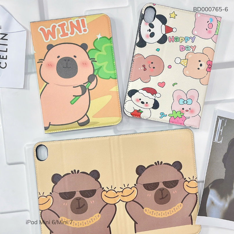 Bao da Ipad Mini 6/Mini 7 vân da sần cute