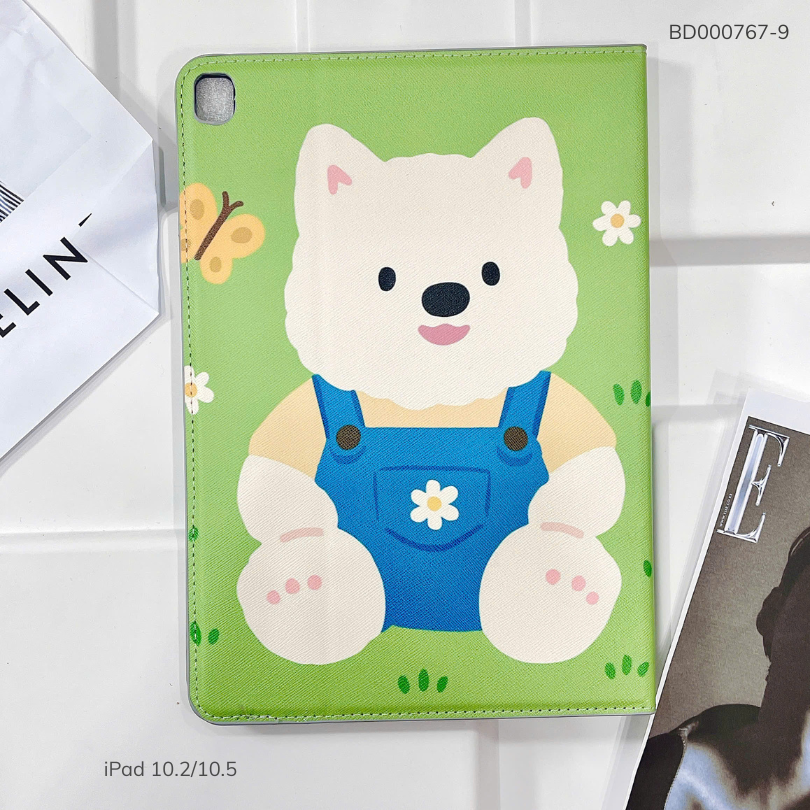 Bao da Ipad 10.2/10.5 Inch vân da sần cute