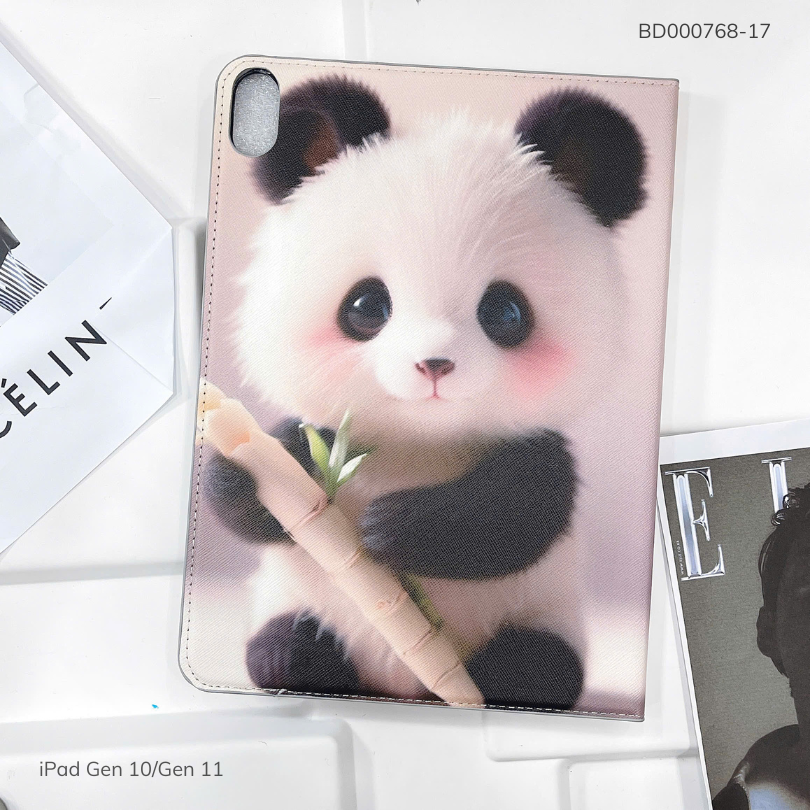 Bao da Ipad Gen 10/Gen 11 vân da sần cute