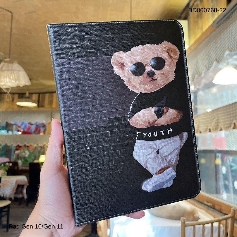 Bao da Ipad Gen 10/Gen 11 vân da sần cute