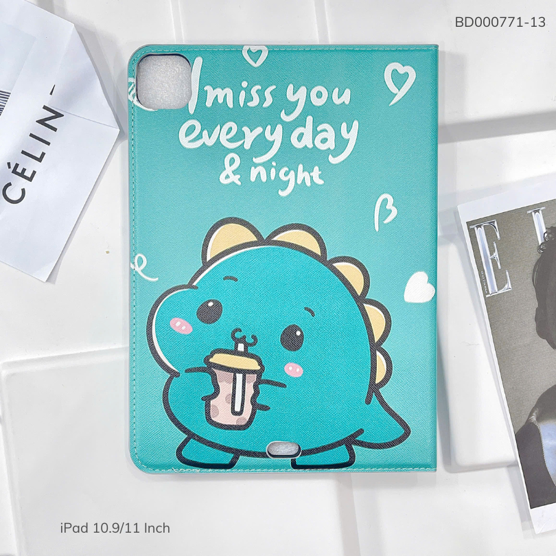 Bao da Ipad Pro 11 Inch 2020/2024/,Air4/5 10.9 Inch vân da sần cute