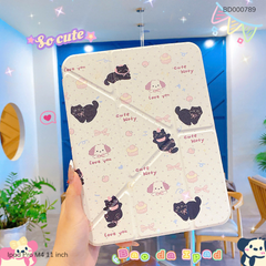 Bao da Ipad Pro M4 inch lưng trong in hình