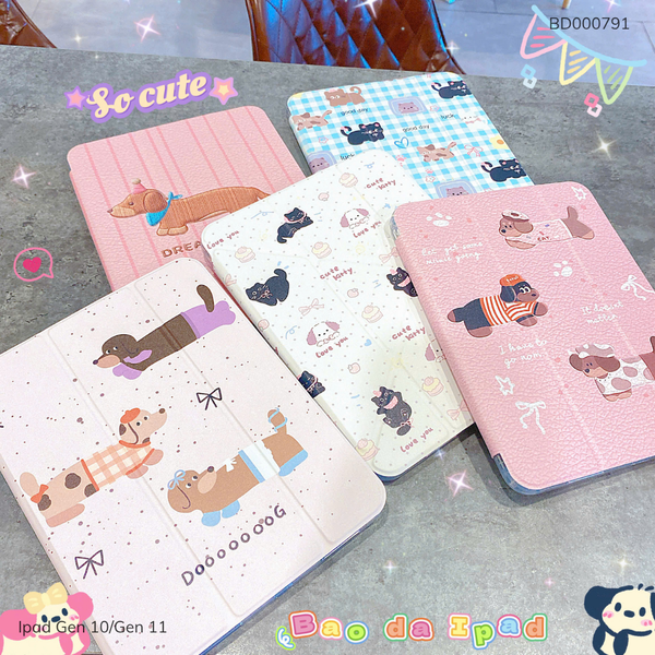 Bao da Ipad Gen 10/Gen 11 lưng trong in hình